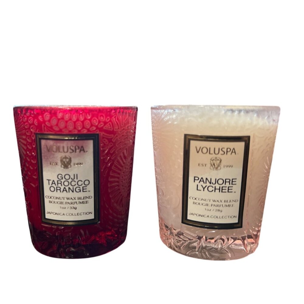 Voluspa Emboss Votive Giftset 6 Japonica Collection Fragrant Candles Coconut Wax - Picture 5 of 8